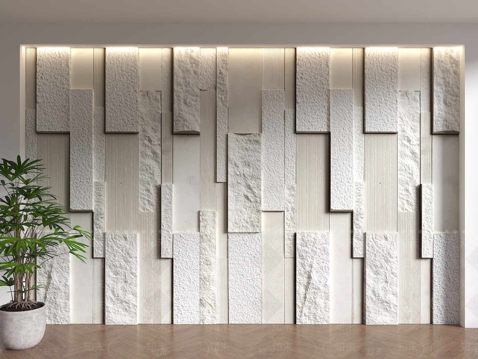 现代背景墙SU模型下载【ID:1199097186】