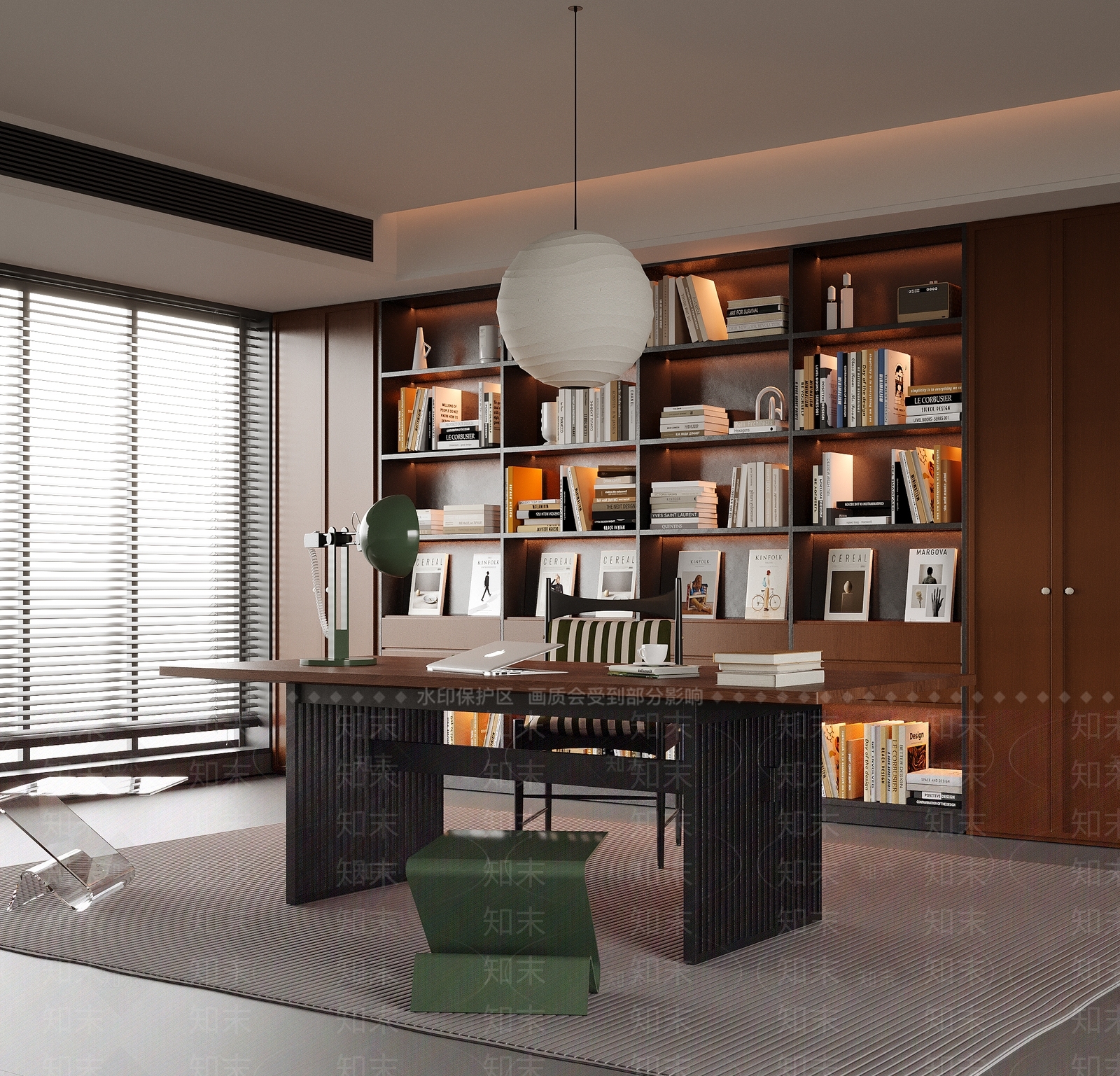 现代书房3D模型下载【ID:1199097995】