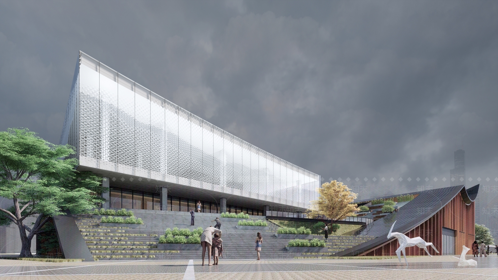现代小公建SU模型下载【ID:1199101940】
