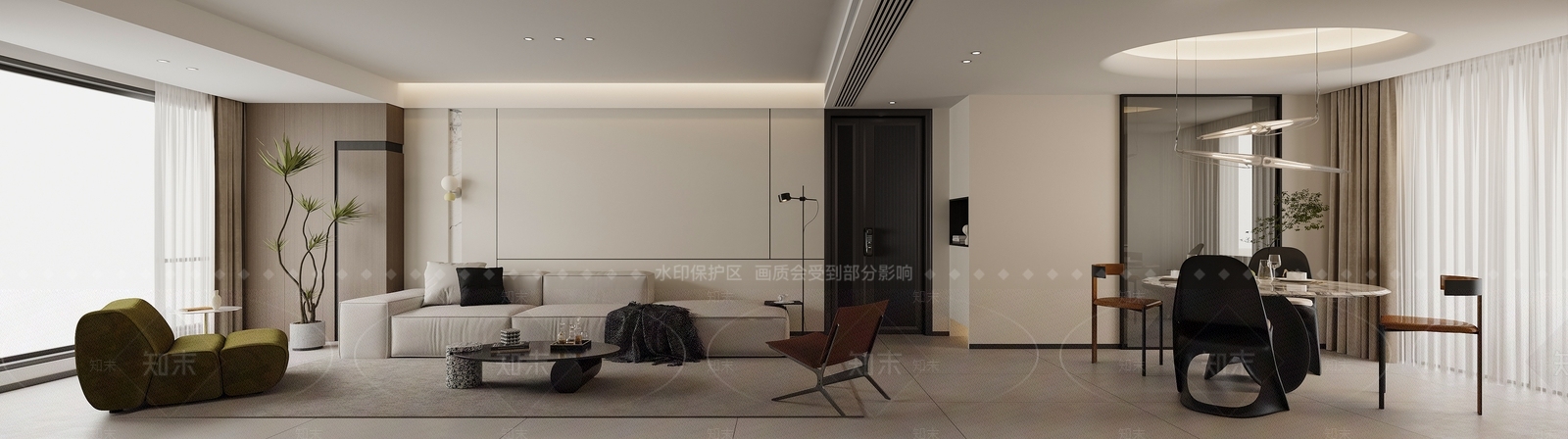 现代客餐厅3D模型下载【ID:1221824874】