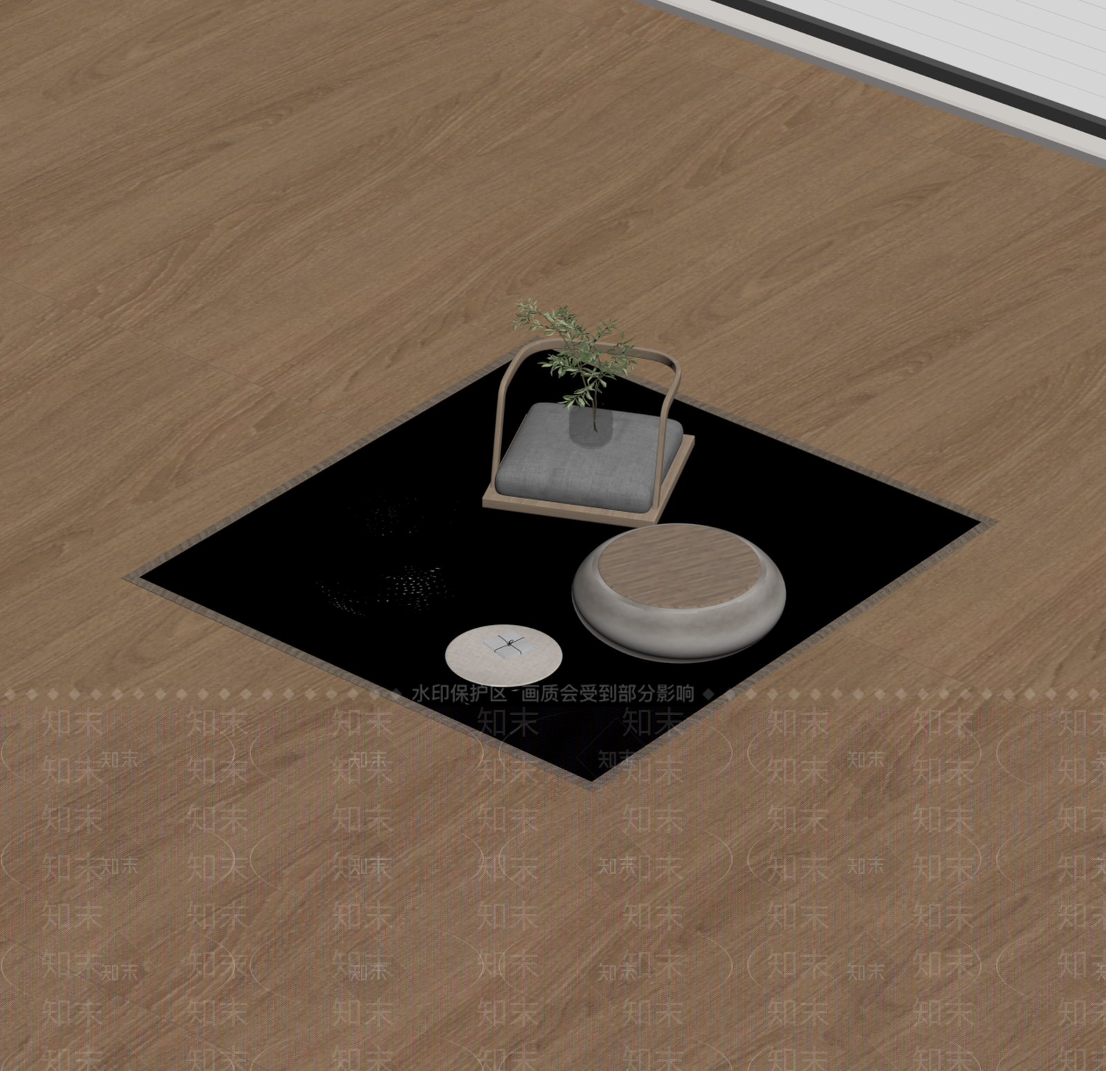 现代坐垫SU模型下载【ID:1199109700】