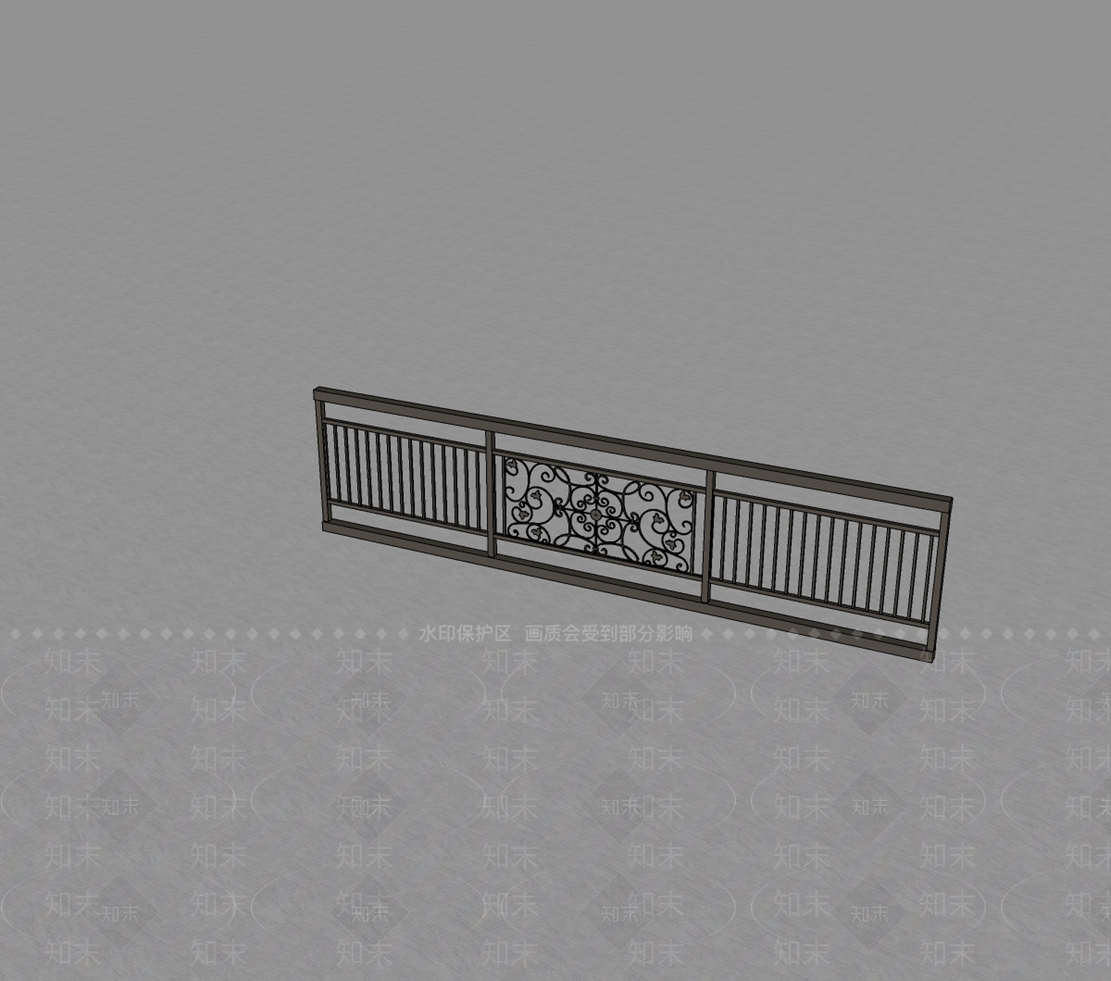 现代围栏护栏SU模型下载【ID:1199110822】