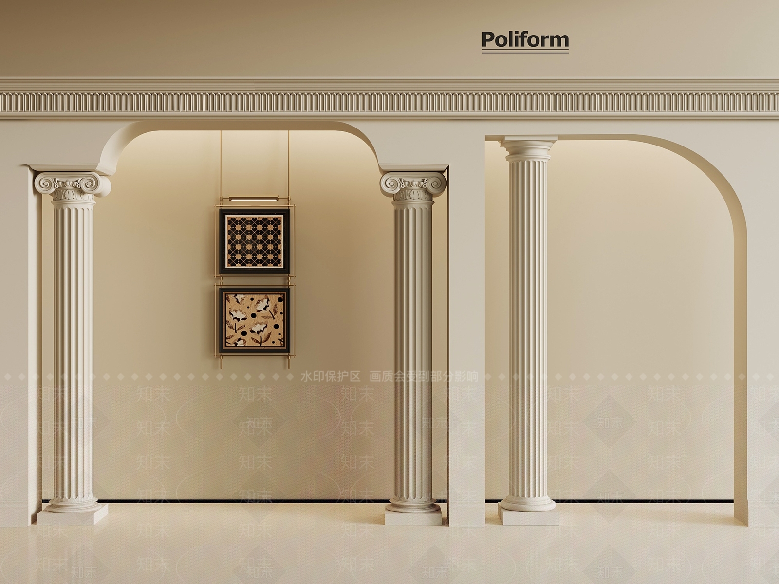 法式欧式柱子3D模型下载【ID:1199113690】