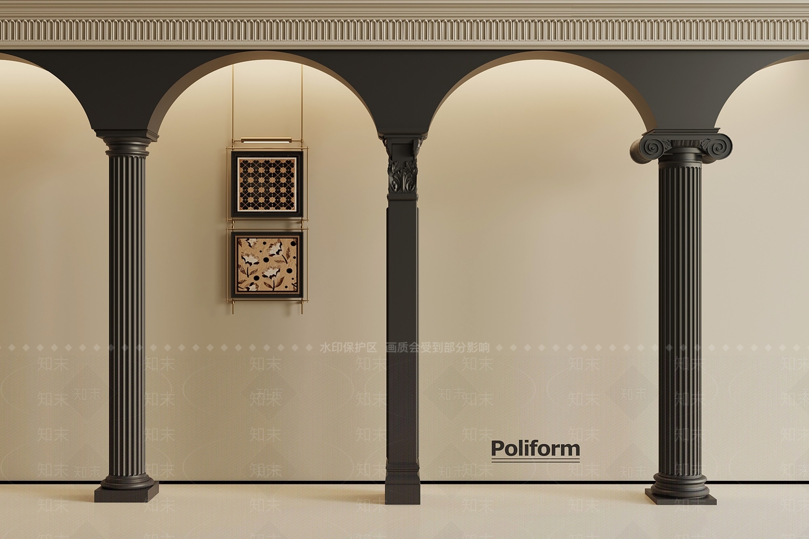 法式欧式柱子3D模型下载【ID:1199113867】