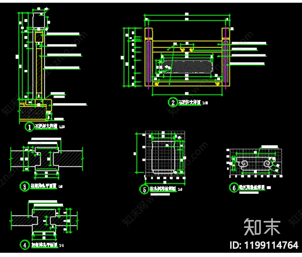 现代综合景观图库cad施工图下载【ID:1199114764】