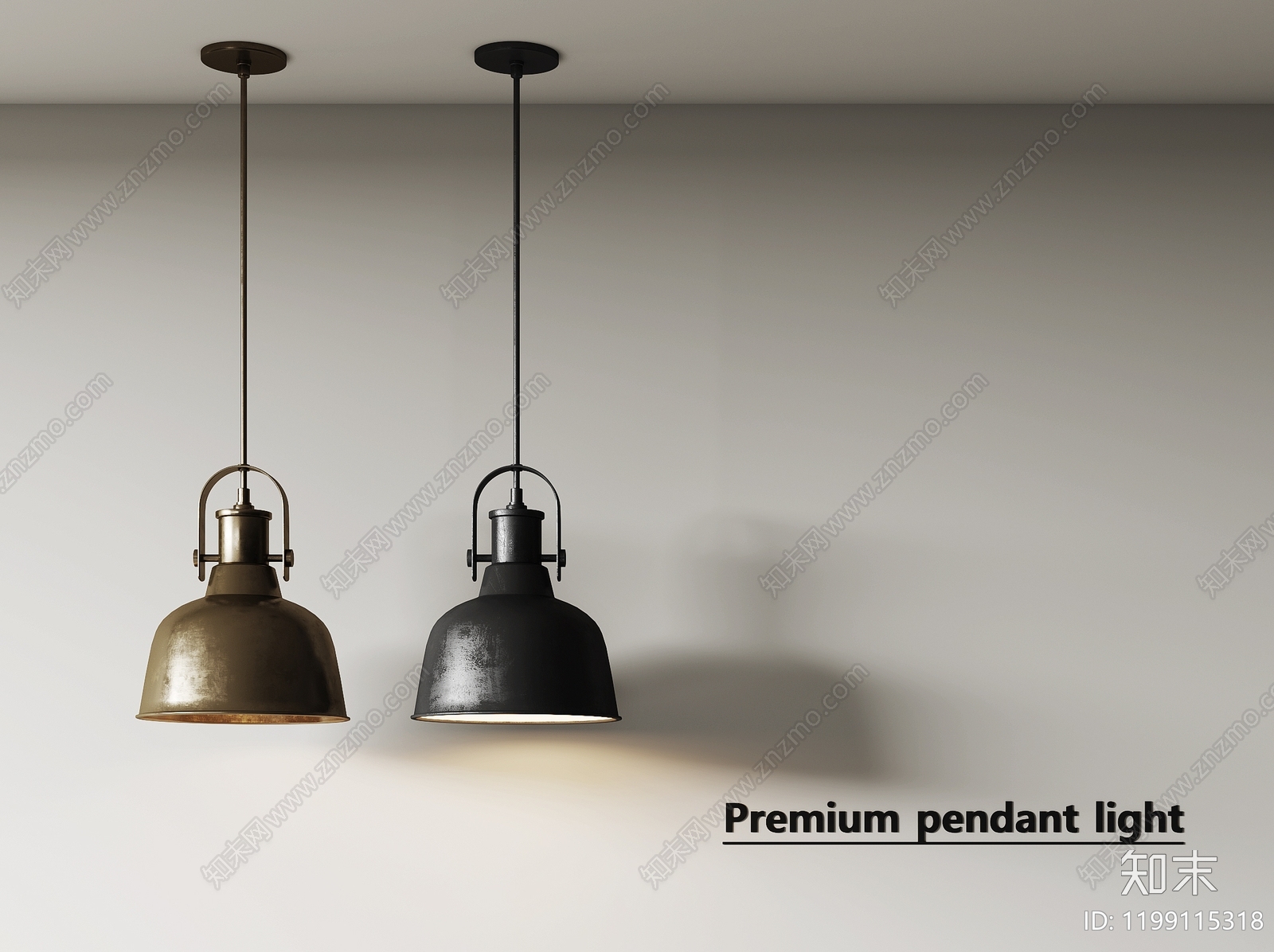 复古小吊灯3D模型下载【ID:1199115318】