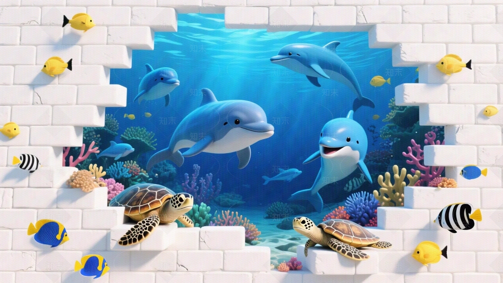 现代涂鸦墙贴图下载【ID:1199116191】