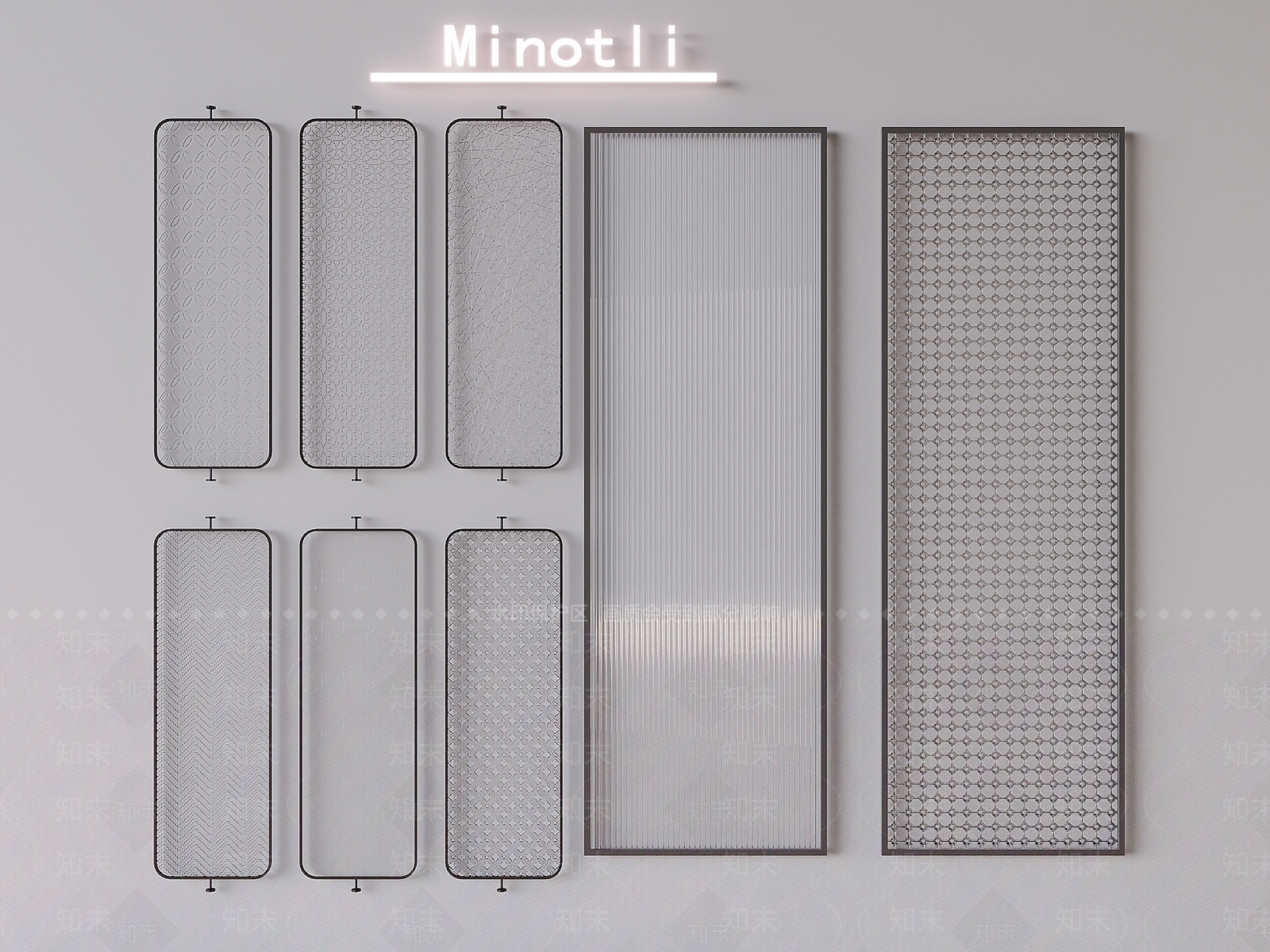 现代隔断3D模型下载【ID:1199117481】