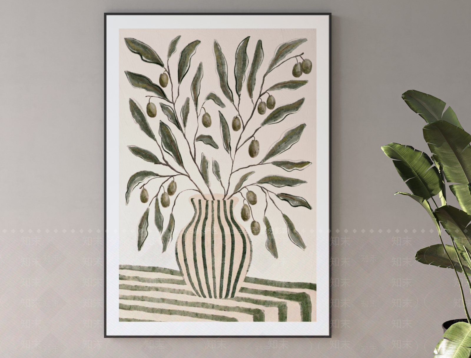 原木北欧挂画3D模型下载【ID:1199118638】