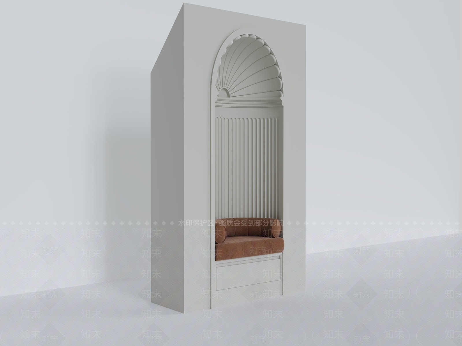 法式奶油玄关柜3D模型下载【ID:1199118743】
