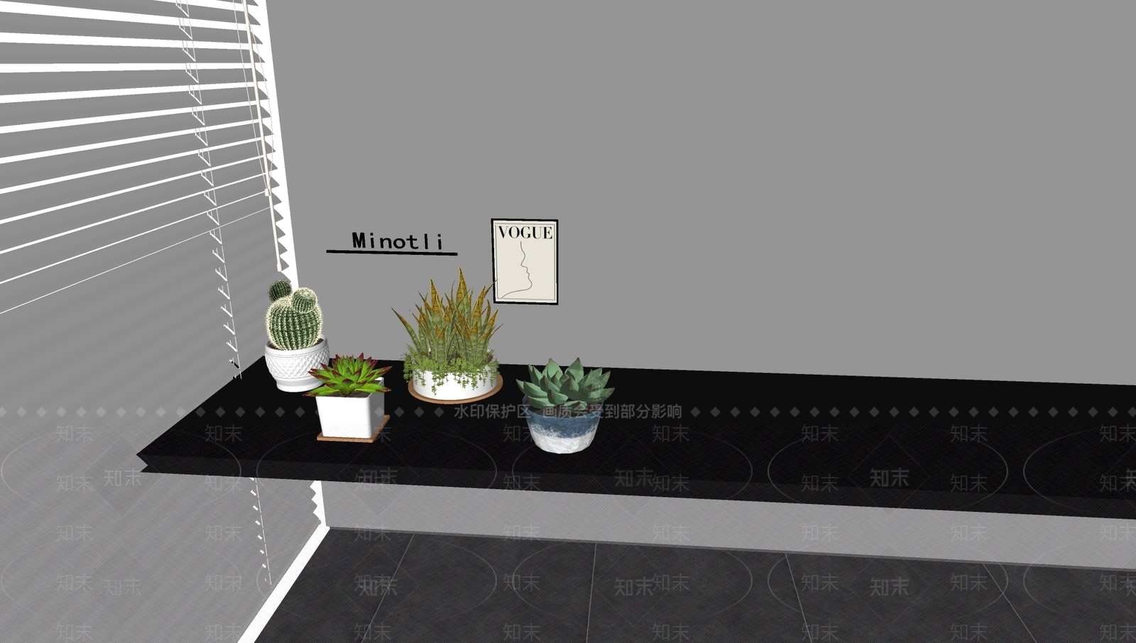 多肉植物SU模型下载【ID:1199119582】