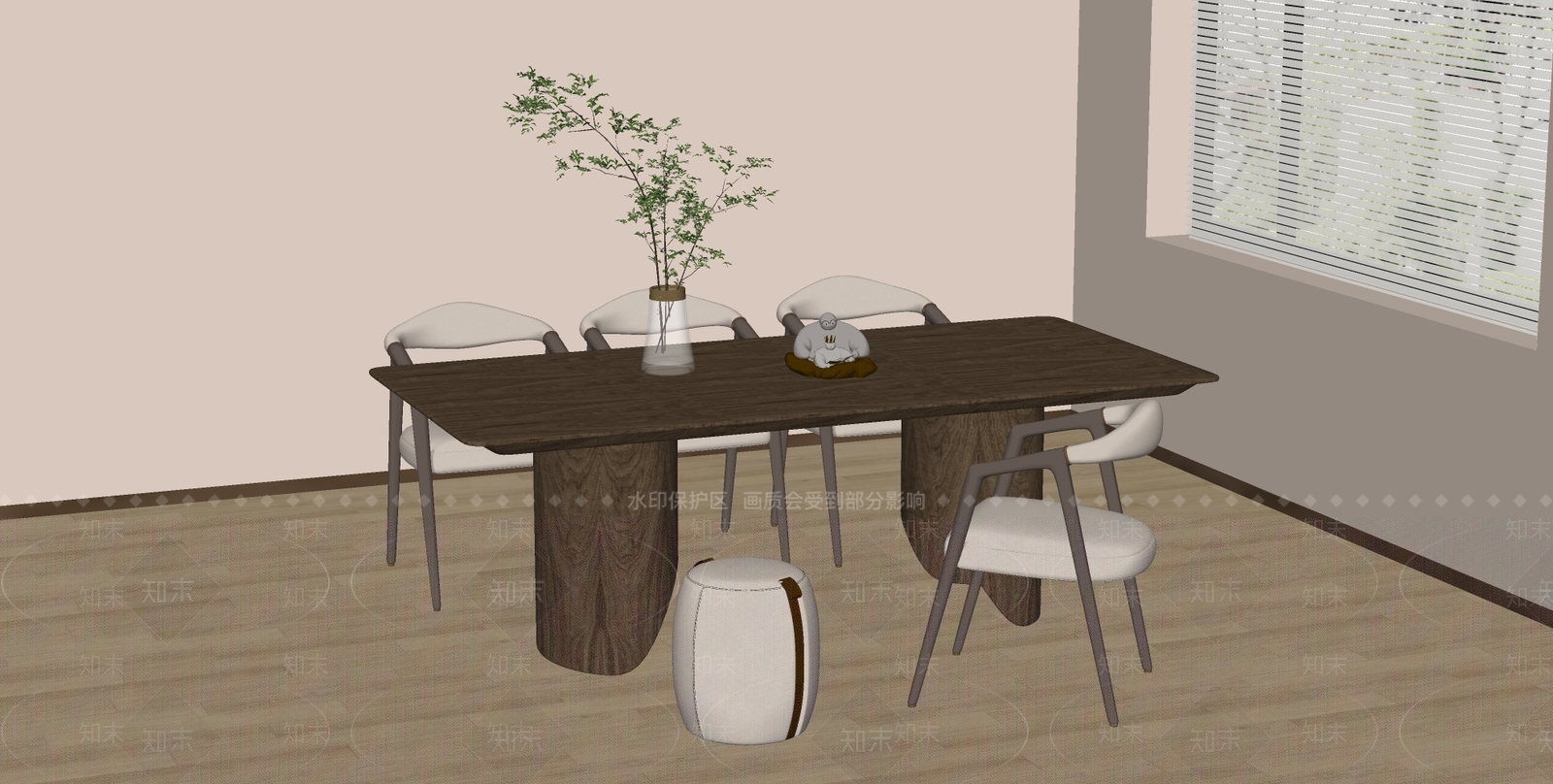 新中式茶桌椅SU模型下载【ID:1199123450】