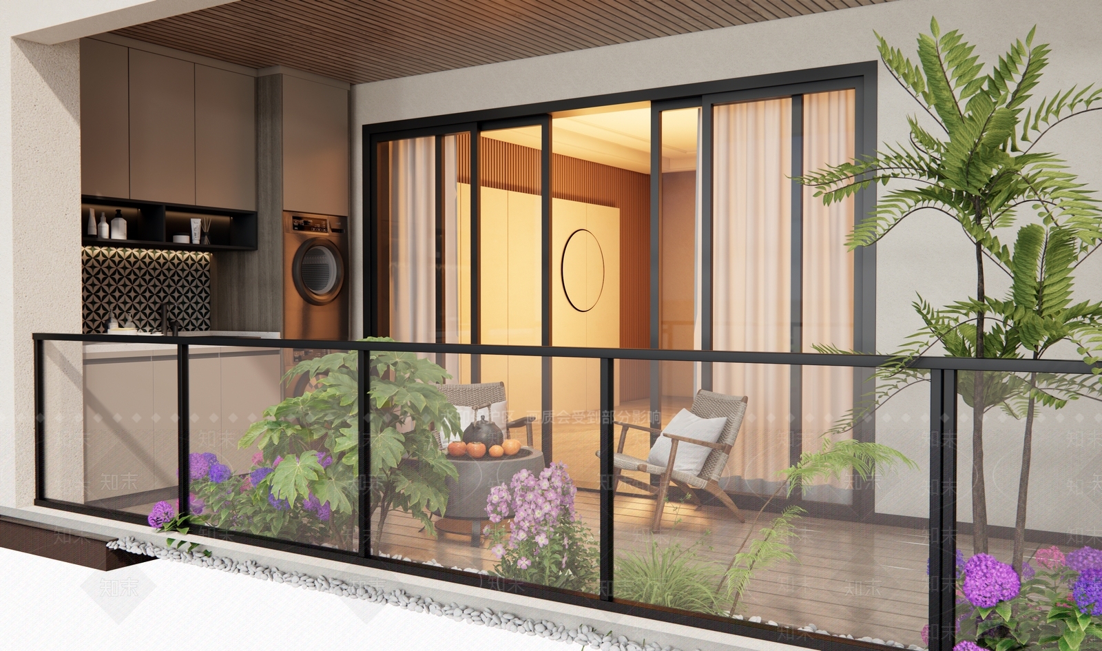 现代阳台3D模型下载【ID:1199126292】