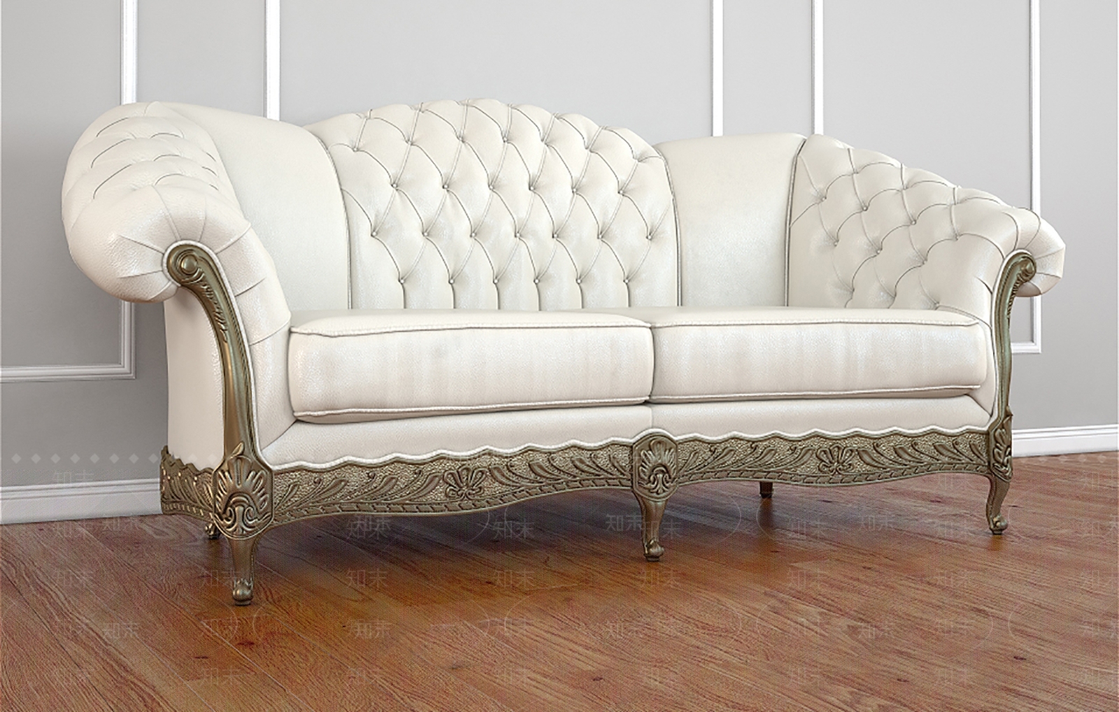 欧式双人沙发SU模型下载【ID:1199132092】