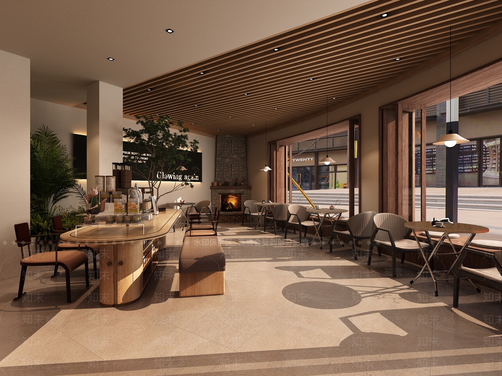 侘寂咖啡厅3D模型下载【ID:1199136787】