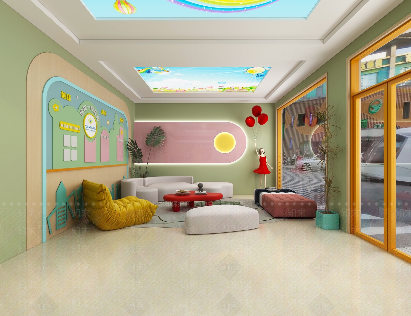 现代幼儿园3D模型下载【ID:1199137525】