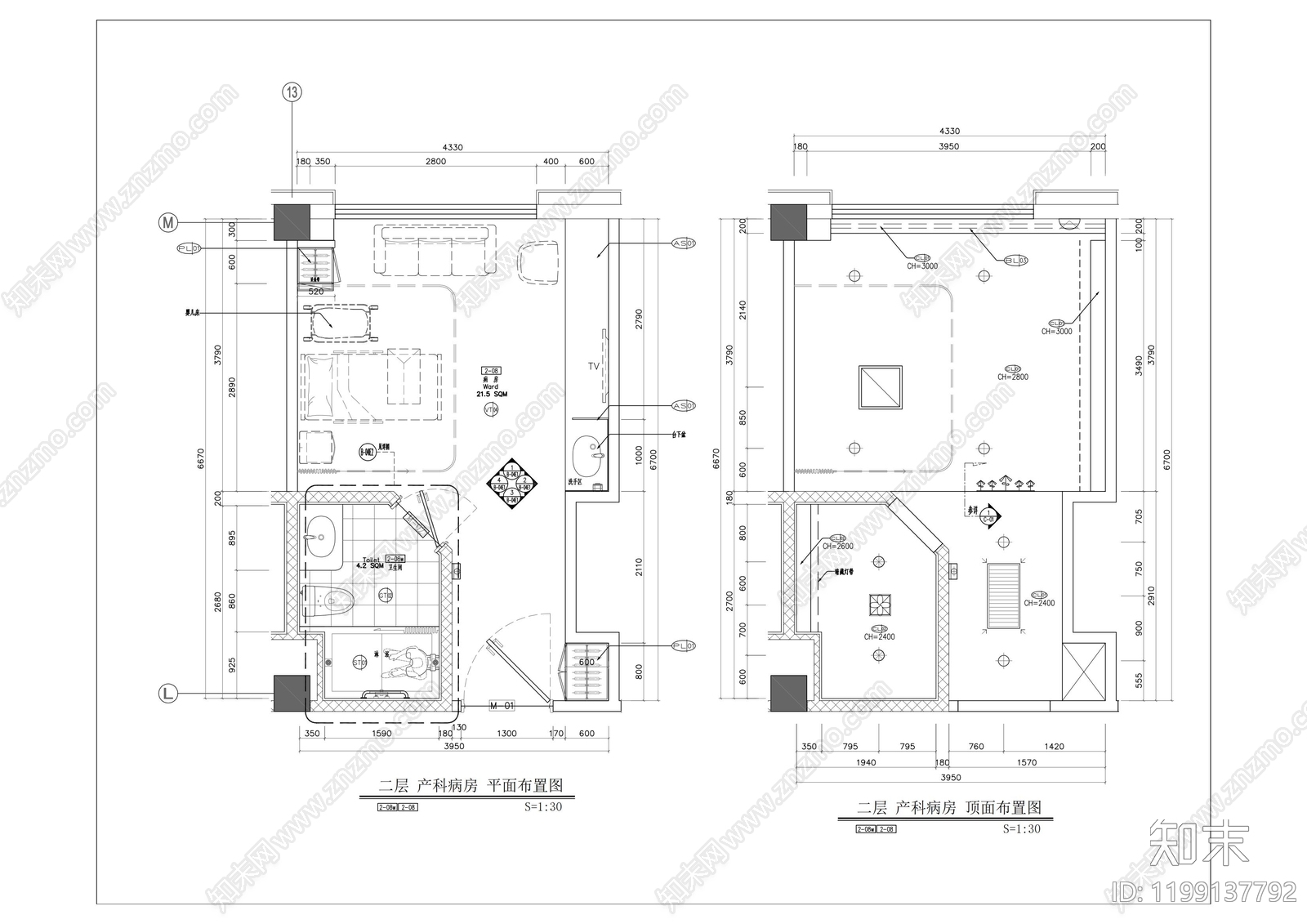 现代医院cad施工图下载【ID:1199137792】