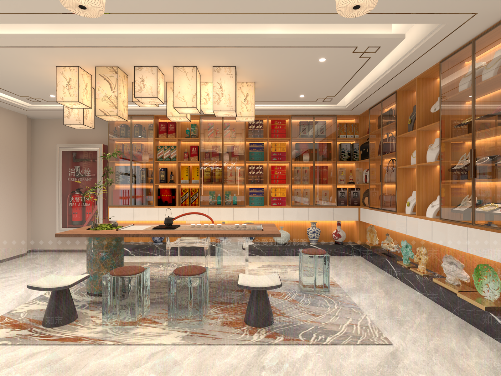 新中式其他商业空间3D模型下载【ID:1199139316】