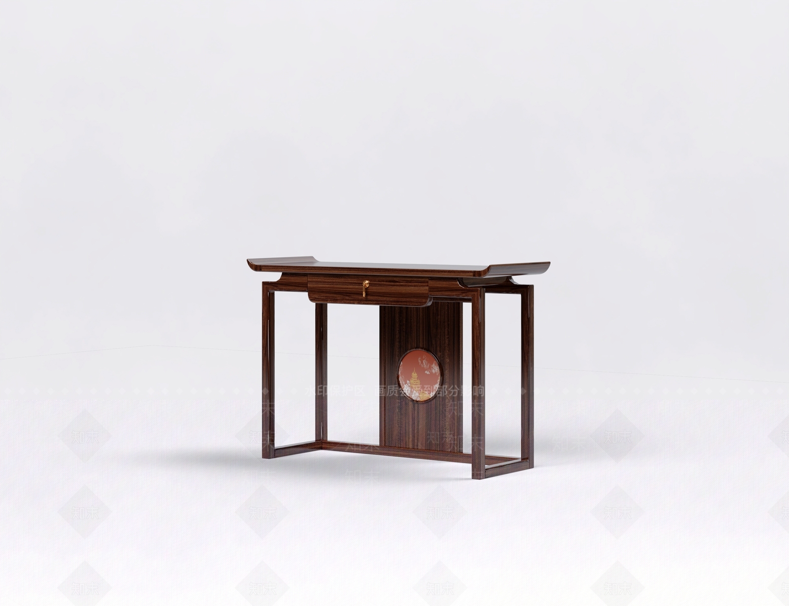 新中式玄关柜3D模型下载【ID:1199139497】