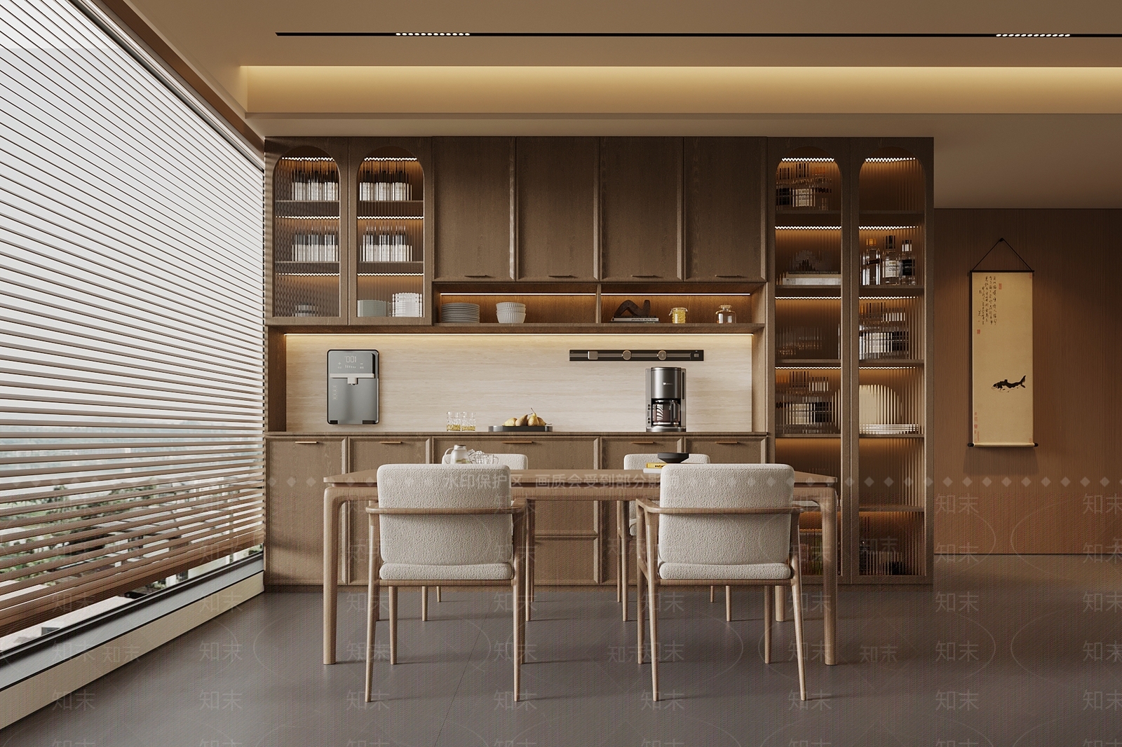 新中式客餐厅SU模型下载【ID:1199139714】