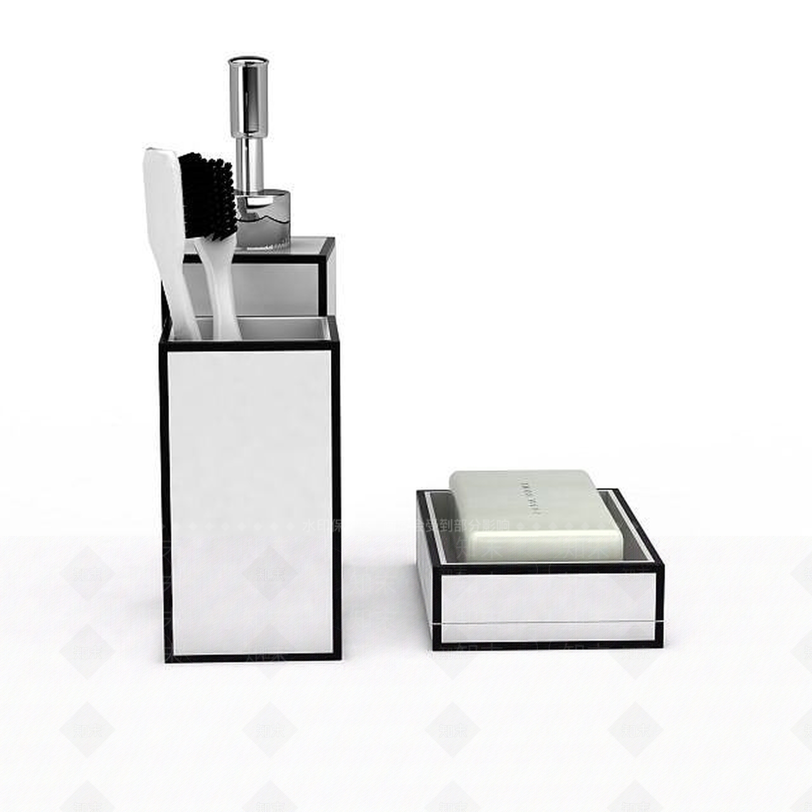 现代洗漱用品3D模型下载【ID:1199140160】