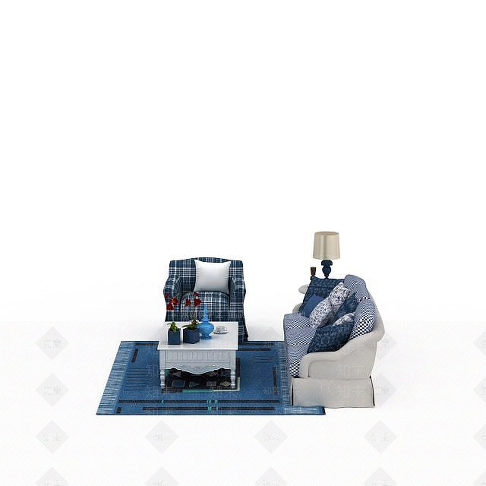 地中海沙发组合3D模型下载【ID:1199141589】
