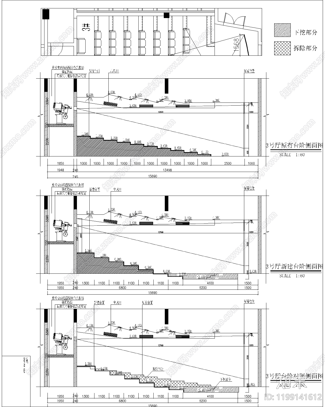 现代电影院cad施工图下载【ID:1199141612】