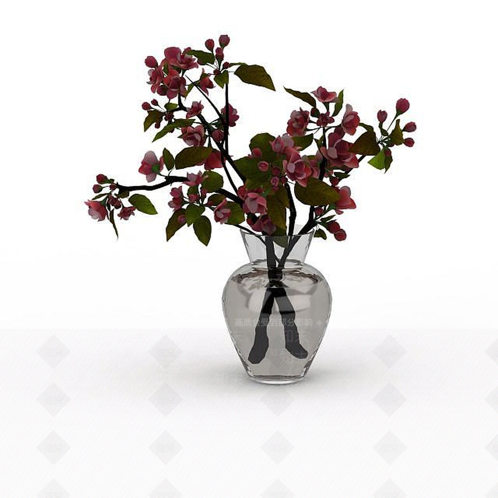 现代玻璃花瓶3D模型下载【ID:1199142072】