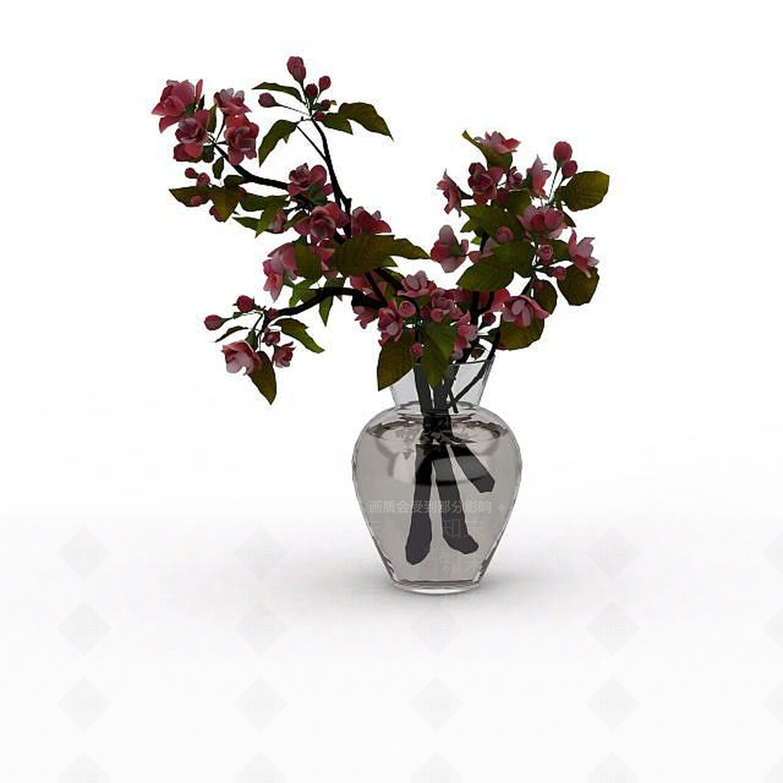 现代玻璃花瓶3D模型下载【ID:1199142072】