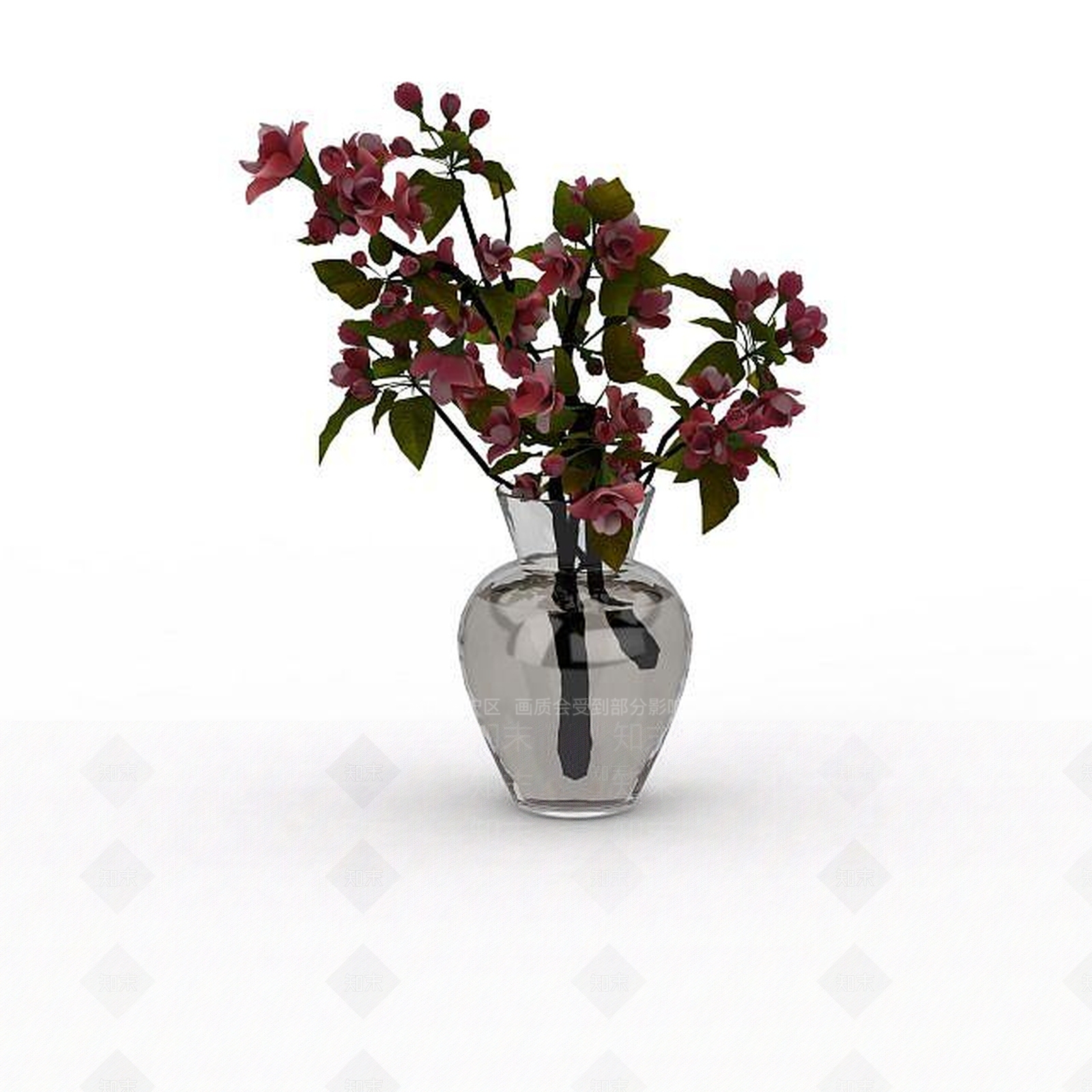 现代玻璃花瓶3D模型下载【ID:1199142072】