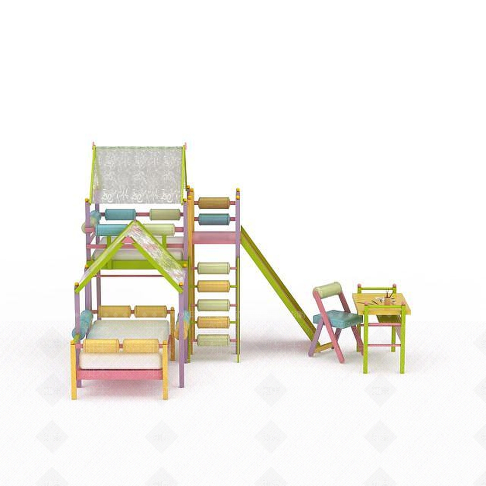 现代创意儿童房家具3D模型下载【ID:1199142151】