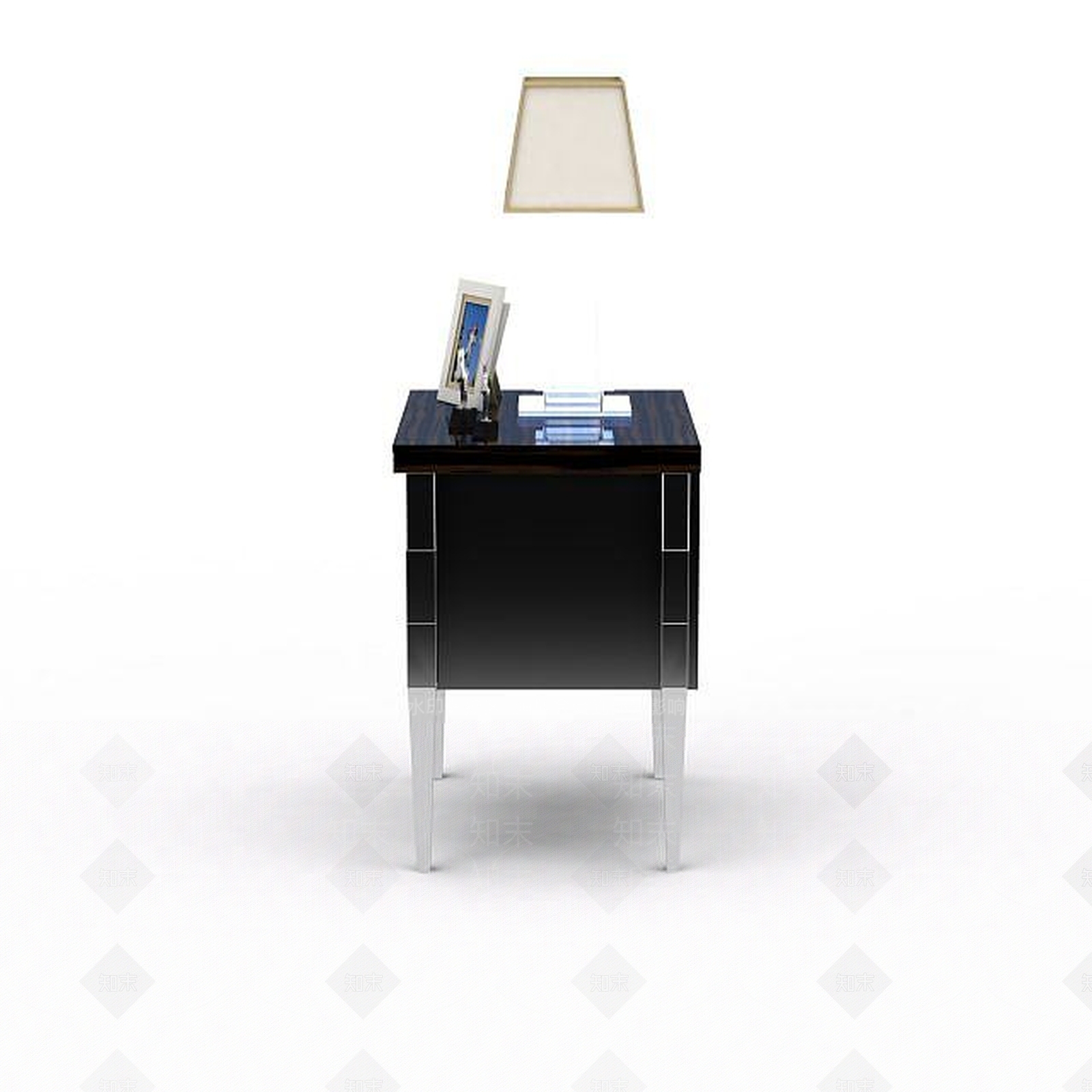 现代三层床头柜3D模型下载【ID:1199142363】