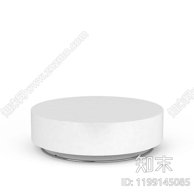 现代白色圆形茶几3D模型下载【ID:1199145085】
