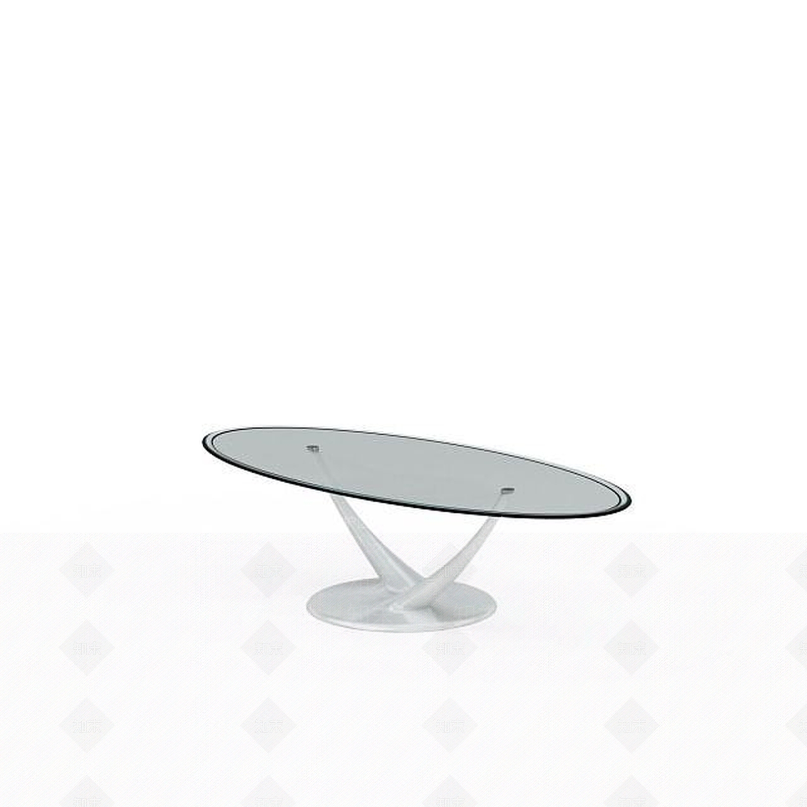 现代圆形玻璃茶几3D模型下载【ID:1199145555】