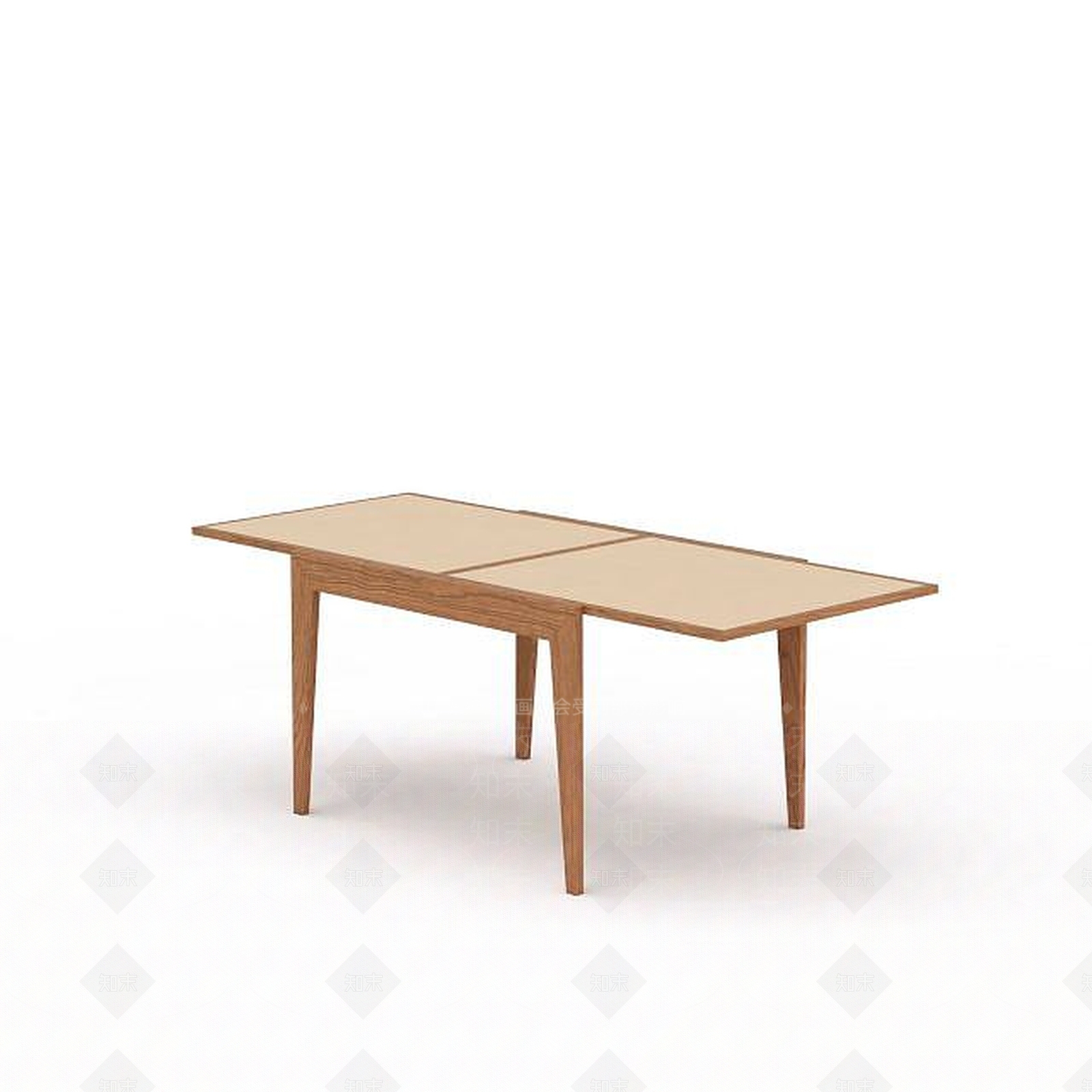 现代原木长桌3D模型下载【ID:1199145529】