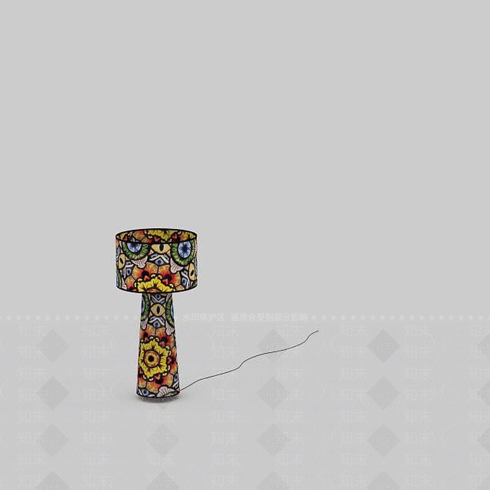 现代五彩落地灯3D模型下载【ID:1199145738】