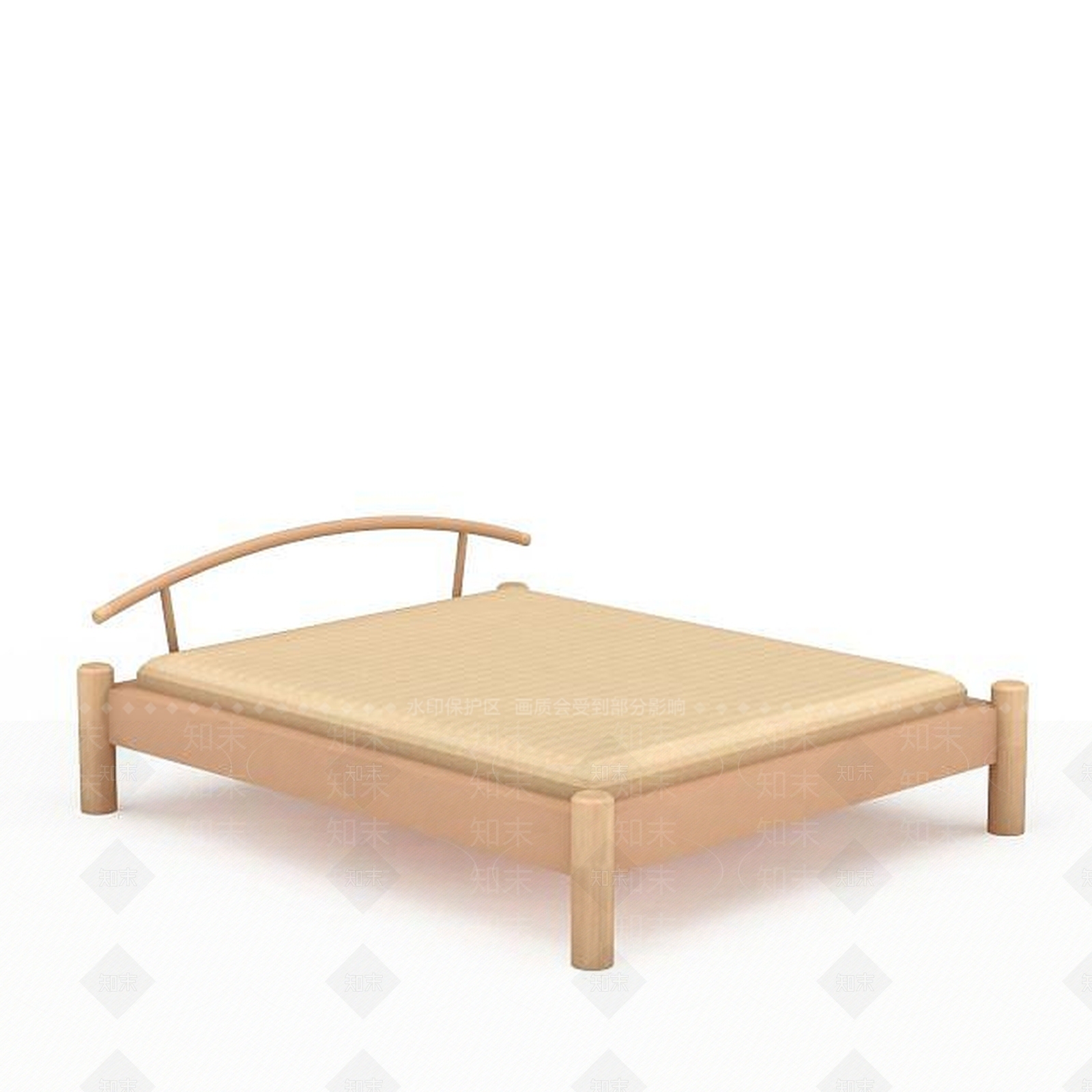 现代小床3D模型下载【ID:1199146341】