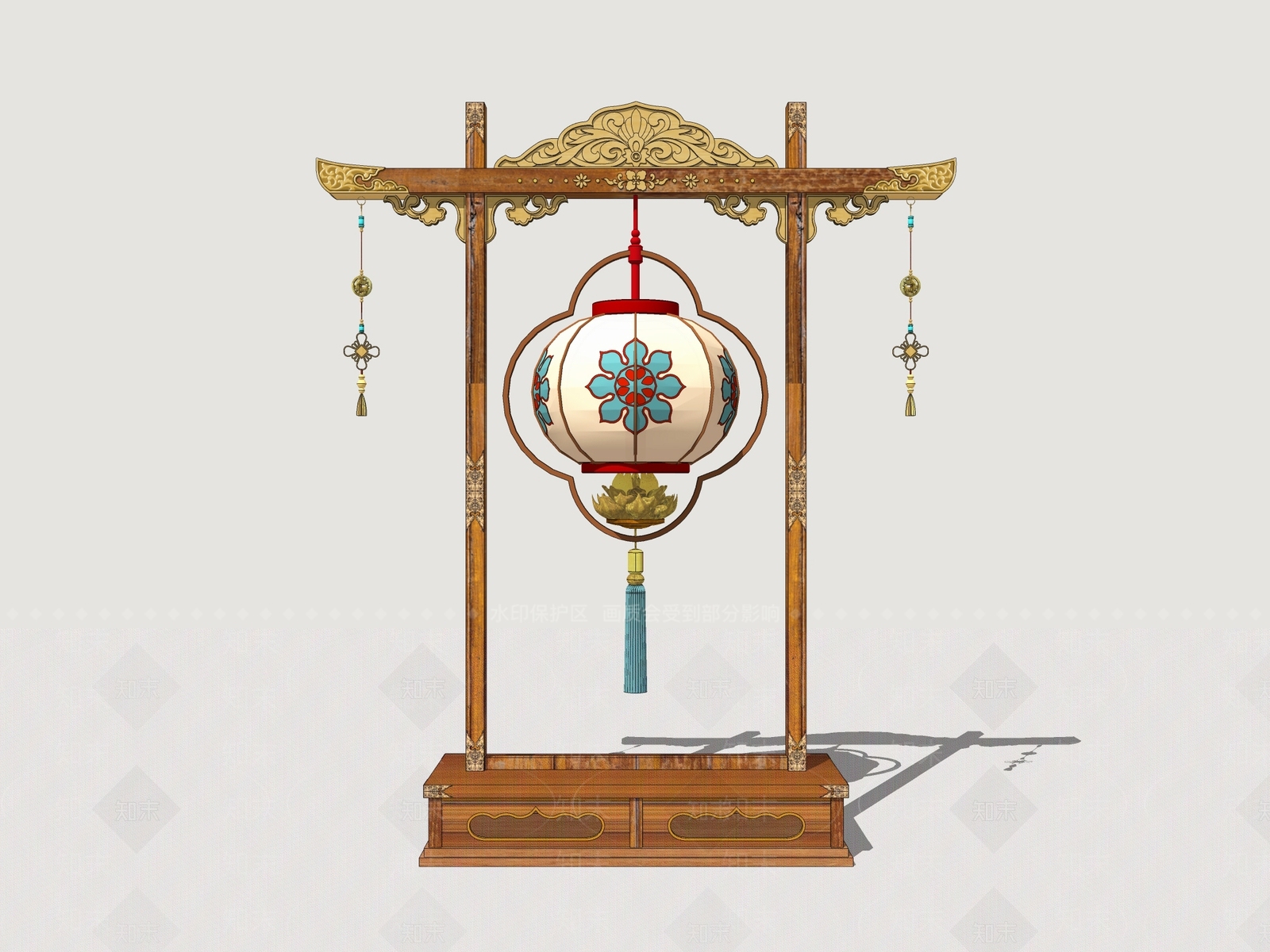 新中式灯笼SU模型下载【ID:1199146492】