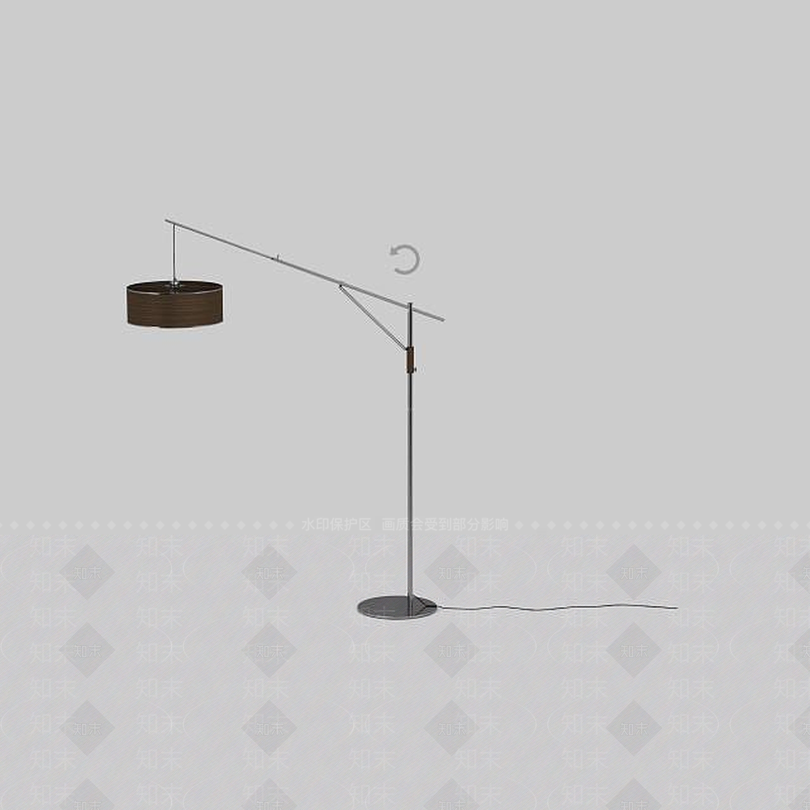 现代鱼竿落地灯3D模型下载【ID:1199146411】