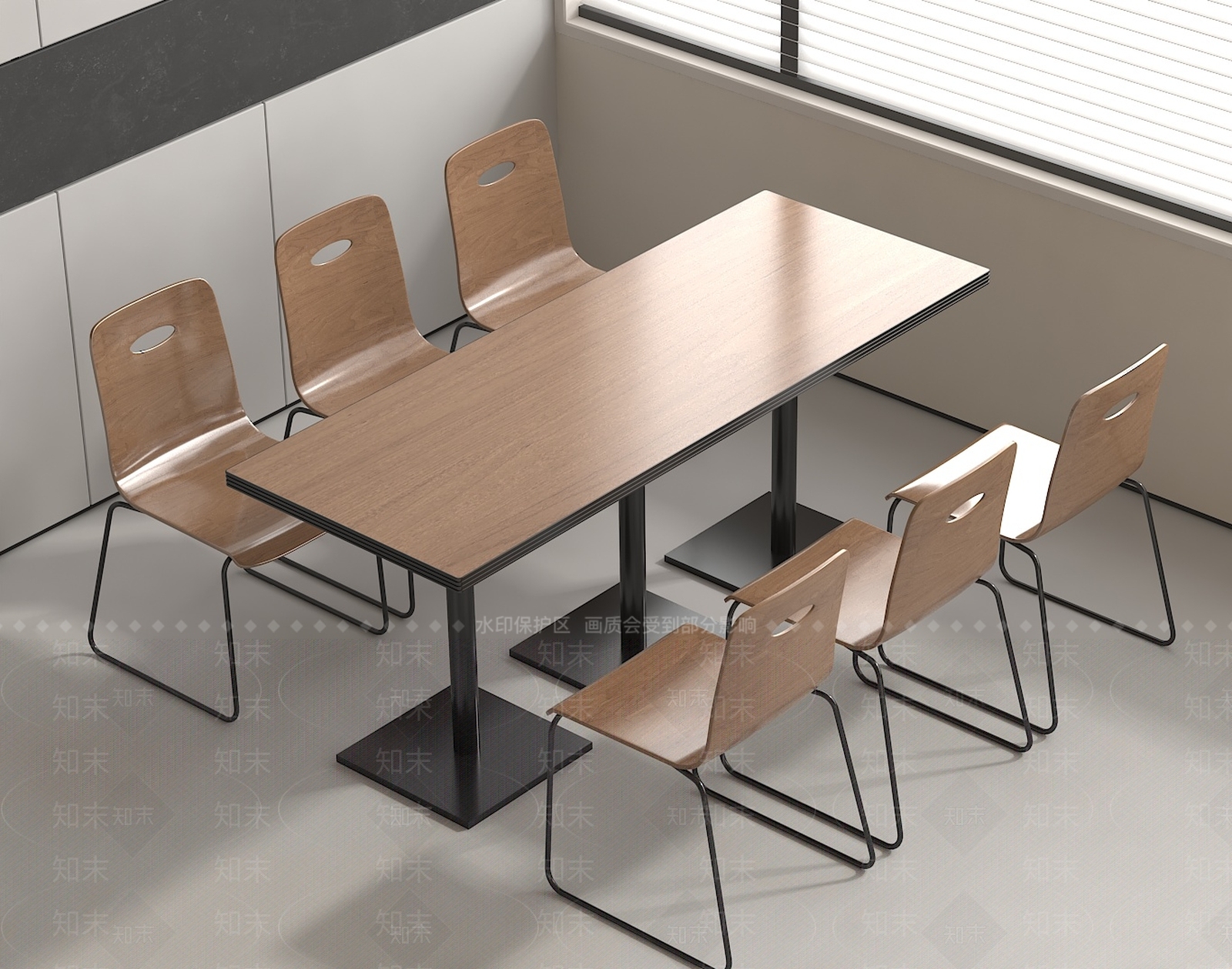 现代中式餐桌椅SU模型下载【ID:1199147300】