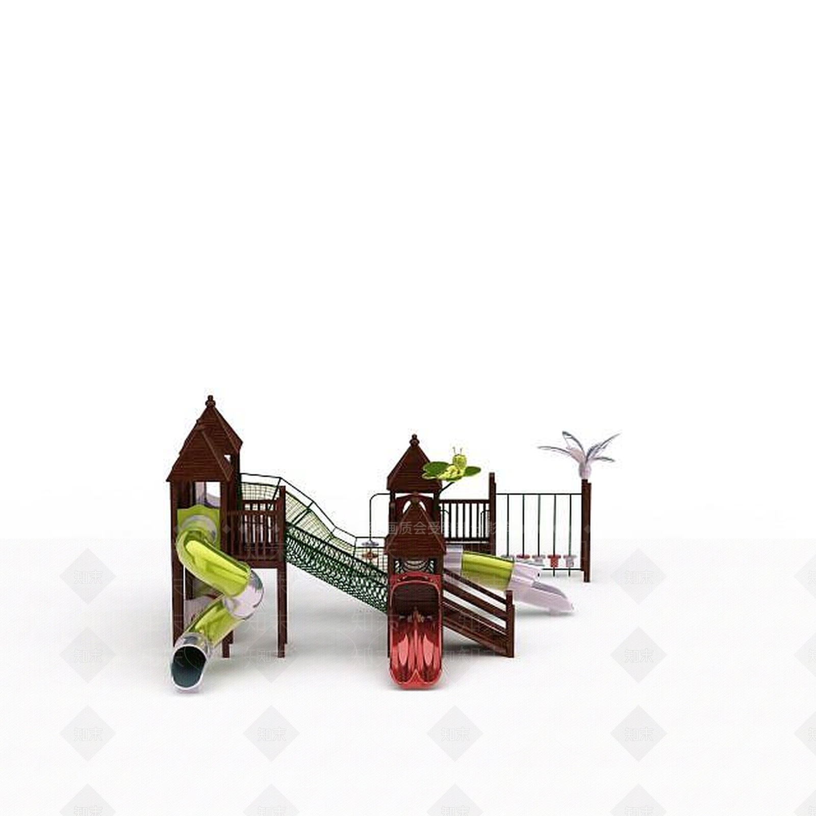 现代室外游乐设施3D模型下载【ID:1199148083】