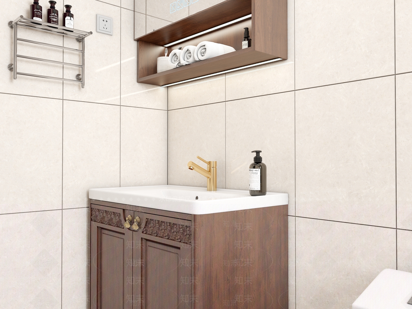 新中式卫生间3D模型下载【ID:1199148256】