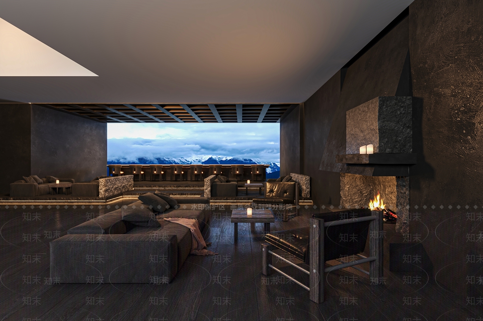 现代酒店大堂SU模型下载【ID:1199152174】