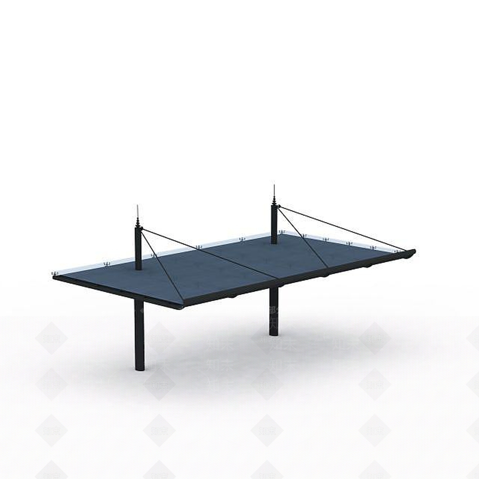 现代玻璃雨棚3D模型下载【ID:1199150944】
