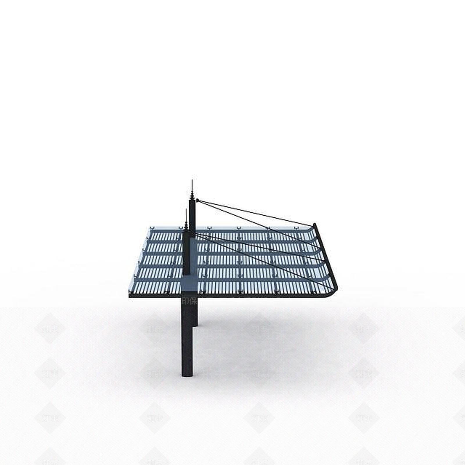 现代玻璃雨棚3D模型下载【ID:1199150944】