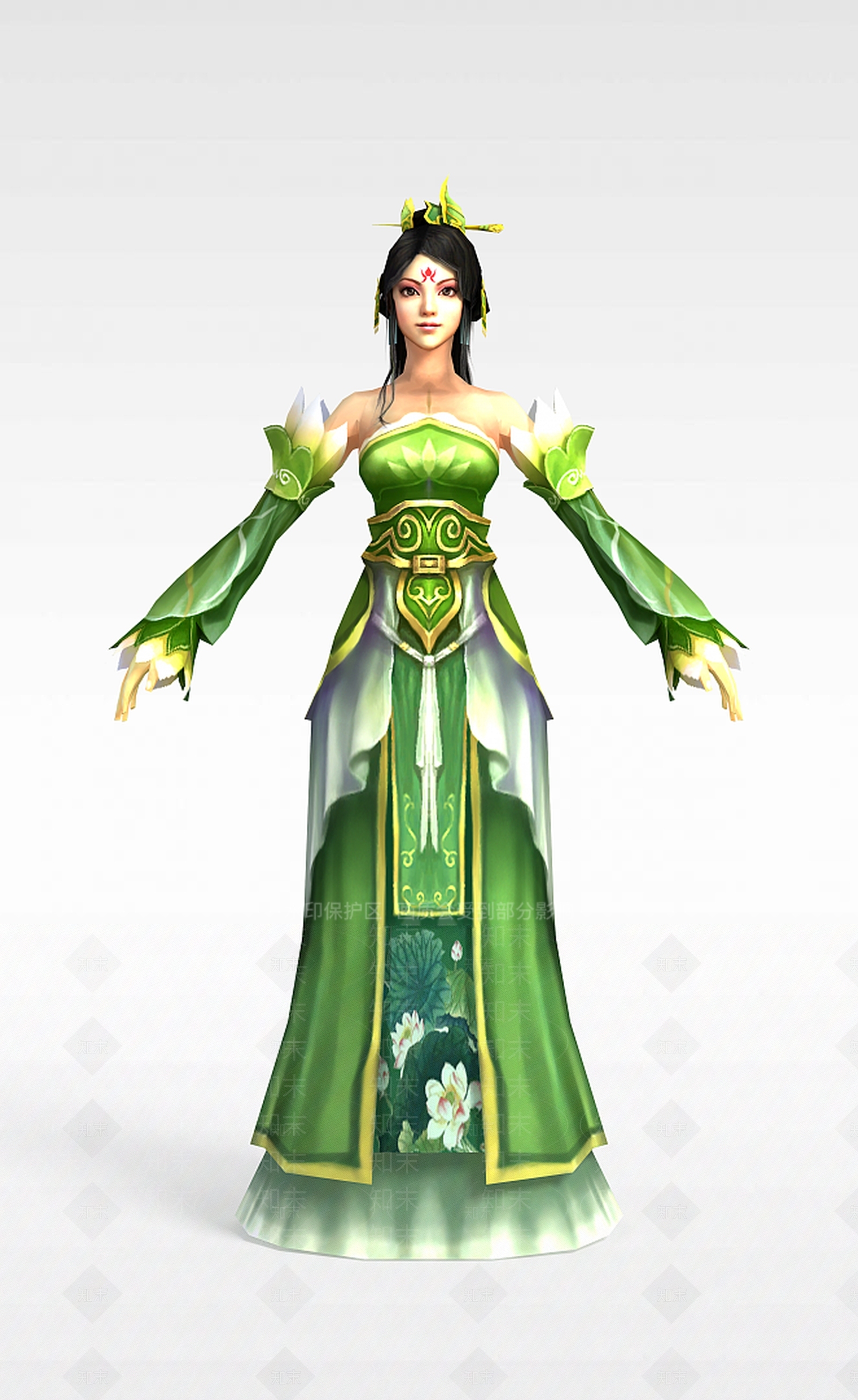 现代仙侠网游角色3D模型下载【ID:1199153421】