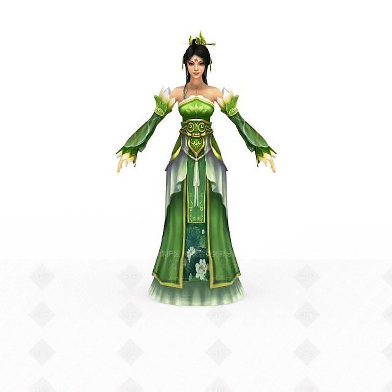 现代仙侠网游角色3D模型下载【ID:1199153421】