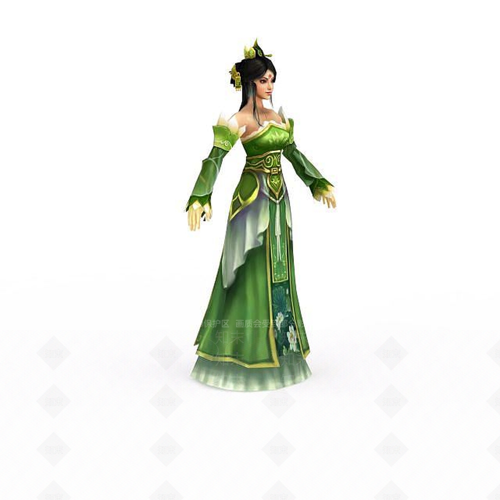 现代仙侠网游角色3D模型下载【ID:1199153421】