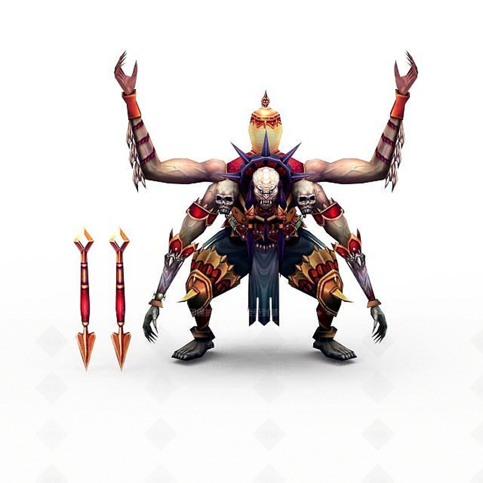 现代游戏多手人物3D模型下载【ID:1199154094】