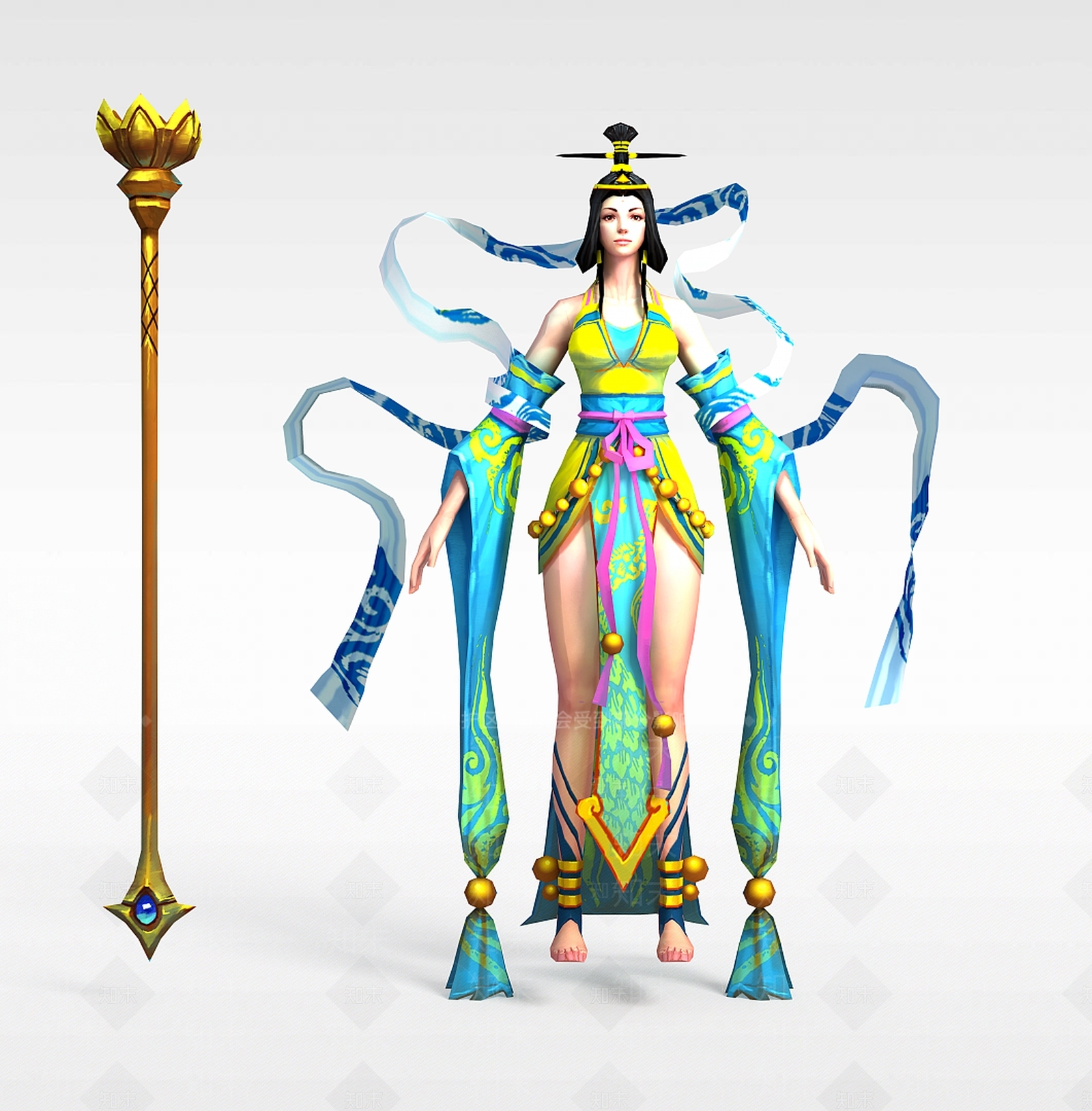 现代仙侠人物3D模型下载【ID:1199154158】